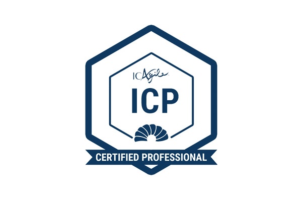 Click the ICAgile Certified Professional badge to book your course.