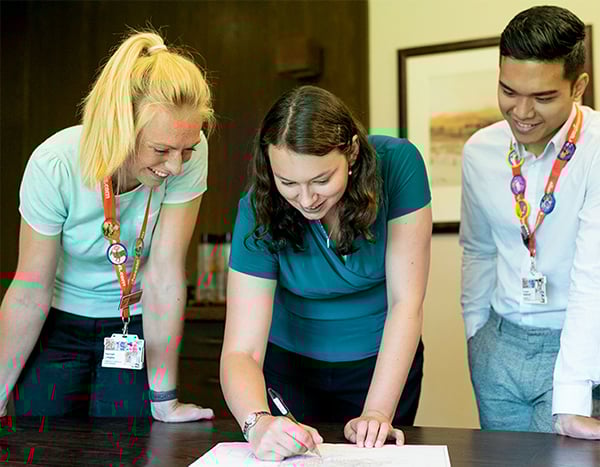 A non-software team designing their Agile way of working.