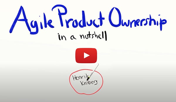 Agile product ownership in a nutshell title card for video on YouTube