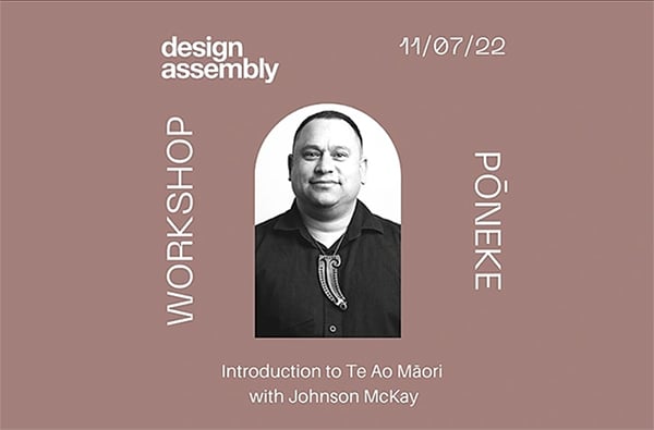 Graphic for Johnson McKay’s te ao Māori workshop.