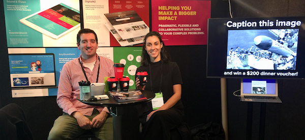 James and Rebecca in the Boost stand at NDF.