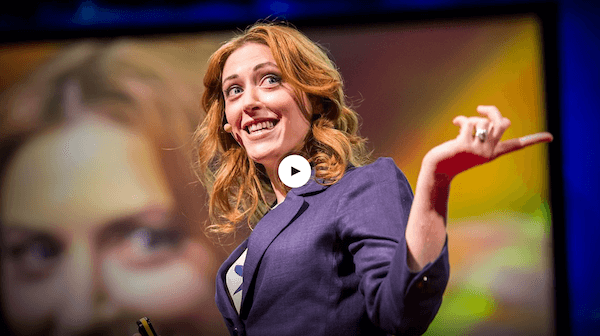 Screenshot of Kelly McGonigal's TED talk video.