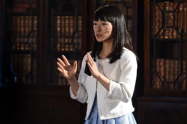 Alt text: Marie Kondo at Web Summit 2015. Photo by https://www.flickr.com/photos/websummit/ — CC by 2.0 licence