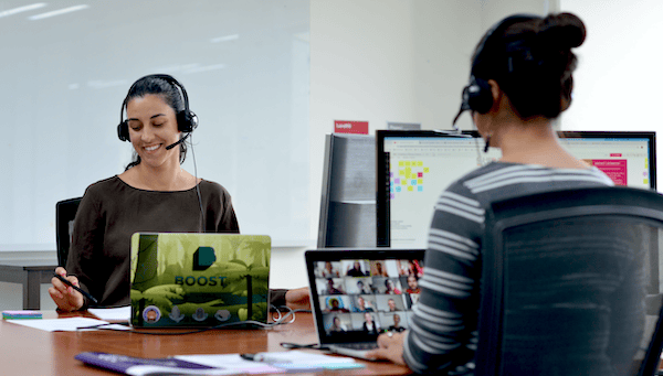 Rebecca and Ruka running a Agile Professional Foundation course.