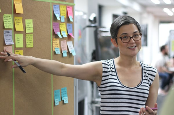Using a scrum board to manage risk through Agile transparency. Click to get your guide to Agile risk management.
