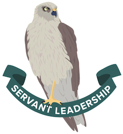 Karearea with servant leadership banner