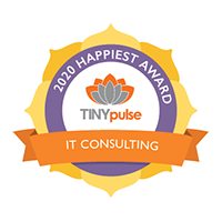 TinyPulse Happiest Award badge