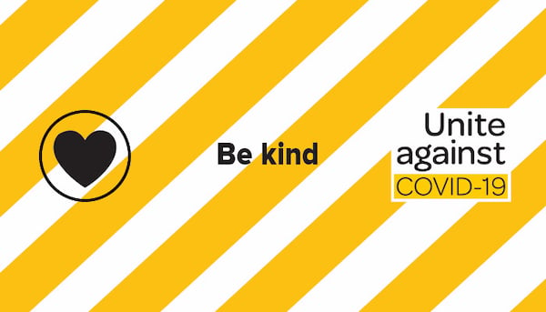 Combination of the Unite against COVID-19 logo and the Be kind banner from https://covid19.govt.nz/. CC-by-4 https://creativecommons.org/licenses/by/4.0/